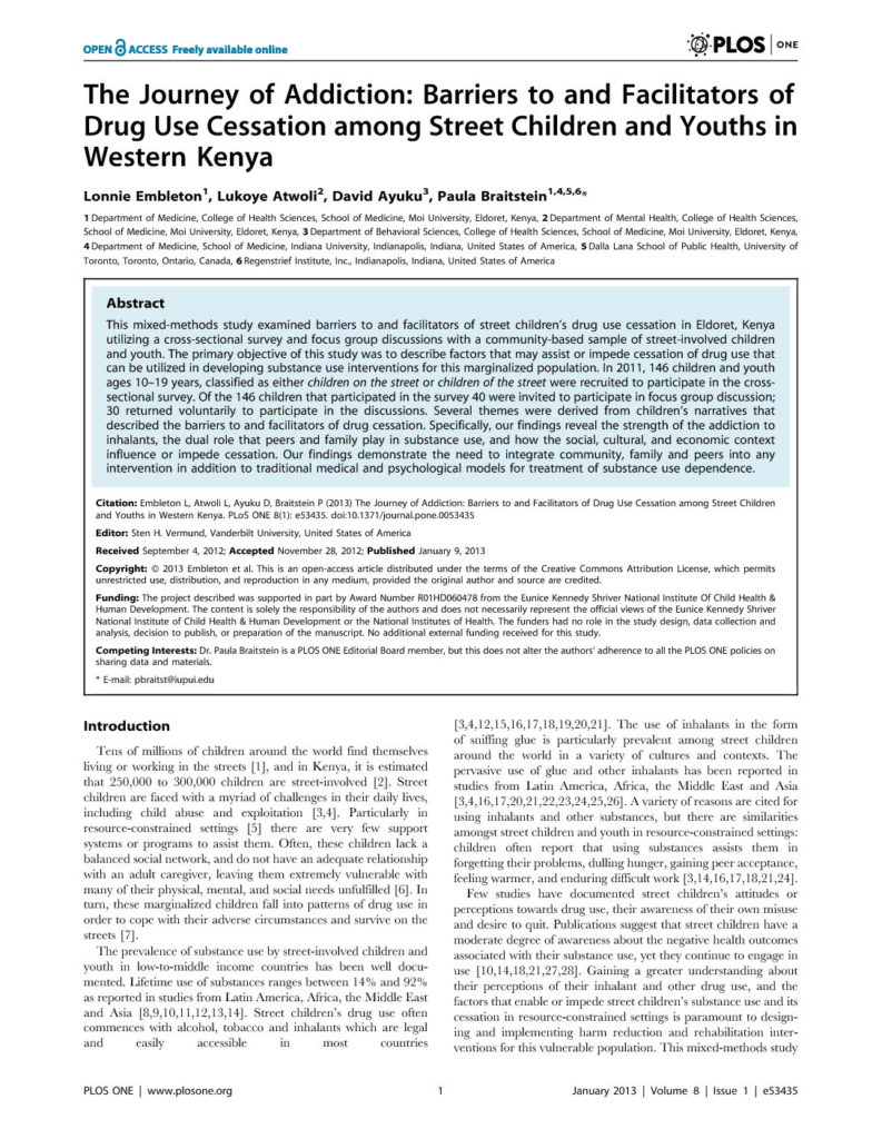 The Journey Of Addiction: Barriers To And Facilitators Of Drug Use ...